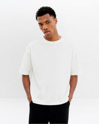 Boxy Fit Crew Neck T-Shirt - White