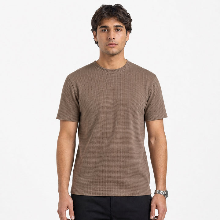 Waffle T-Shirt - Beige